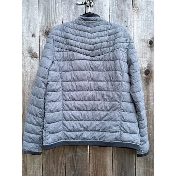 Mens‎ GUESS Grey Quilted Puffer Bomber Jacket Size XL Style MA6S17-3779 - Picture 3 of 6